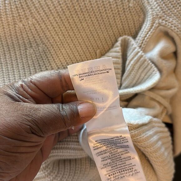 OUI RUBI JUMPER WITH ZIP Side Sweater 4 (cream/tan) - Picture 7 of 7